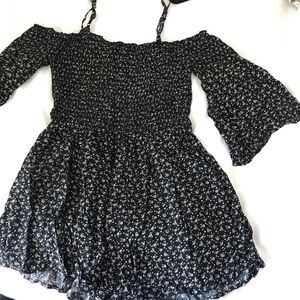 Floral off the shoulder romper